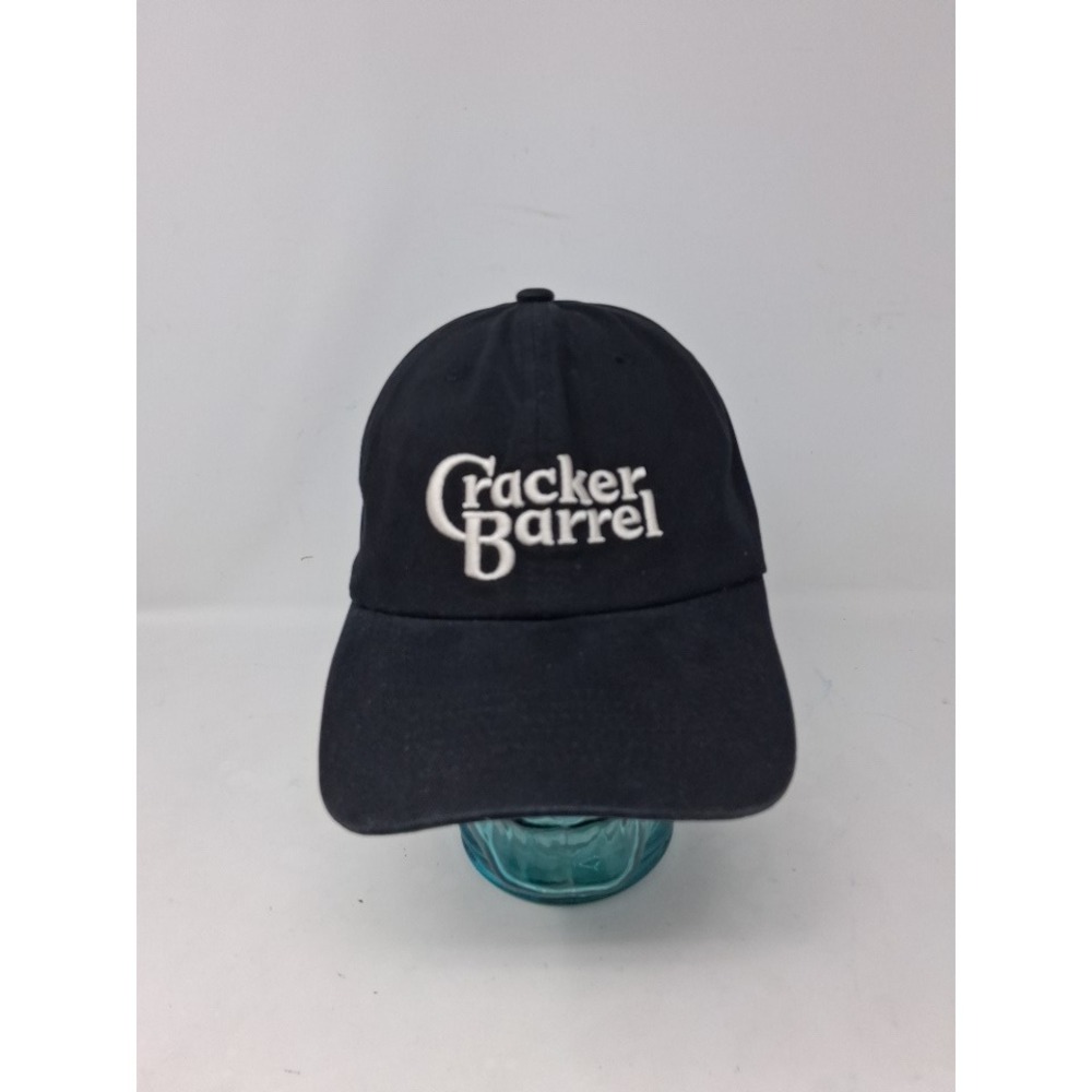 Cracker Barrel Old Country Store Black Cotton Snapback Hat Barrels BEST Logo Cap